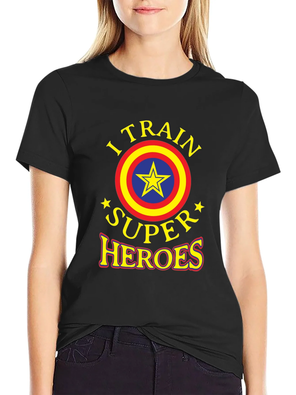 I Train Super Heroes Graphic T-Shirt product image 2