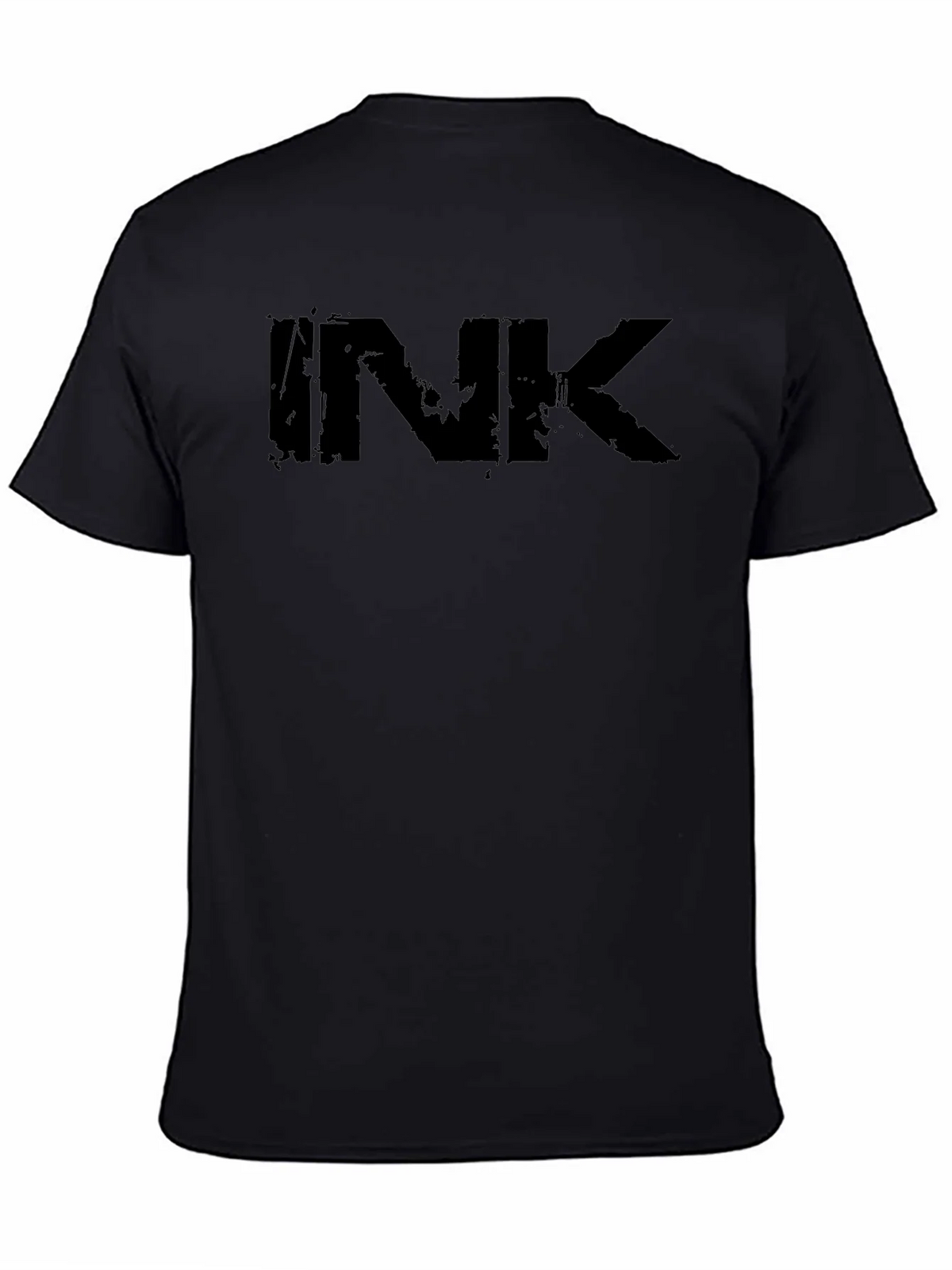 Mens Black Ink Graphic Print T-Shirt product image 4
