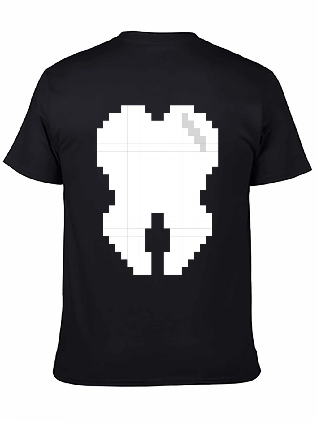 Pixel Tooth Graphic Tee - Black Cotton product image 4