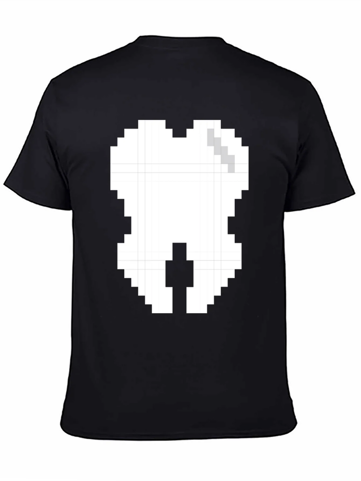 Pixel Tooth Graphic Tee - Black Cotton product image 4