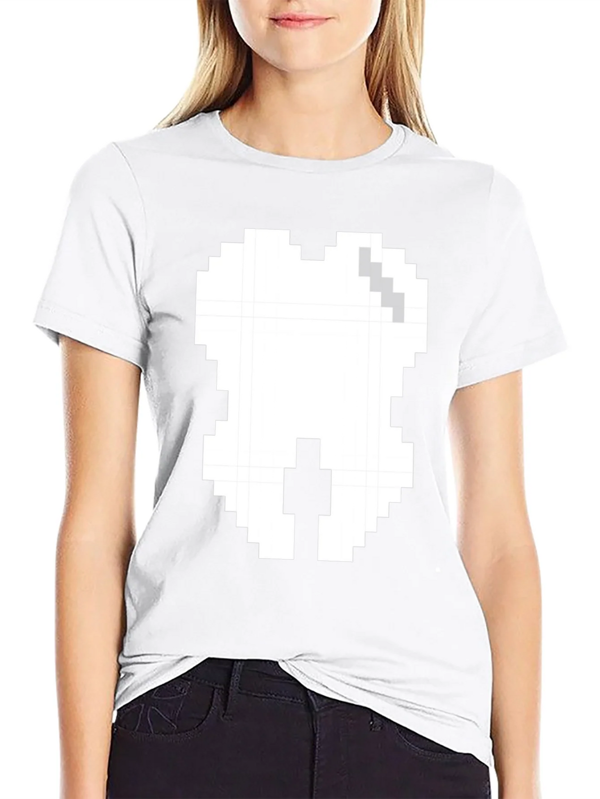 Pixel Tooth Graphic Tee - Black Cotton product image 8