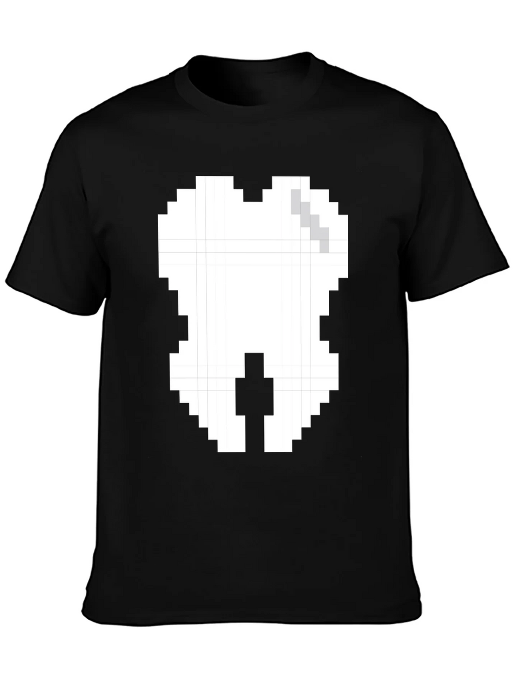 Pixel Tooth Graphic Tee - Black Cotton product image 3