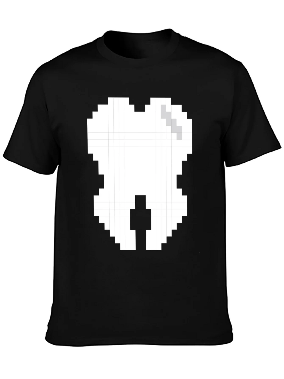 Pixel Tooth Graphic Tee - Black Cotton product image 3
