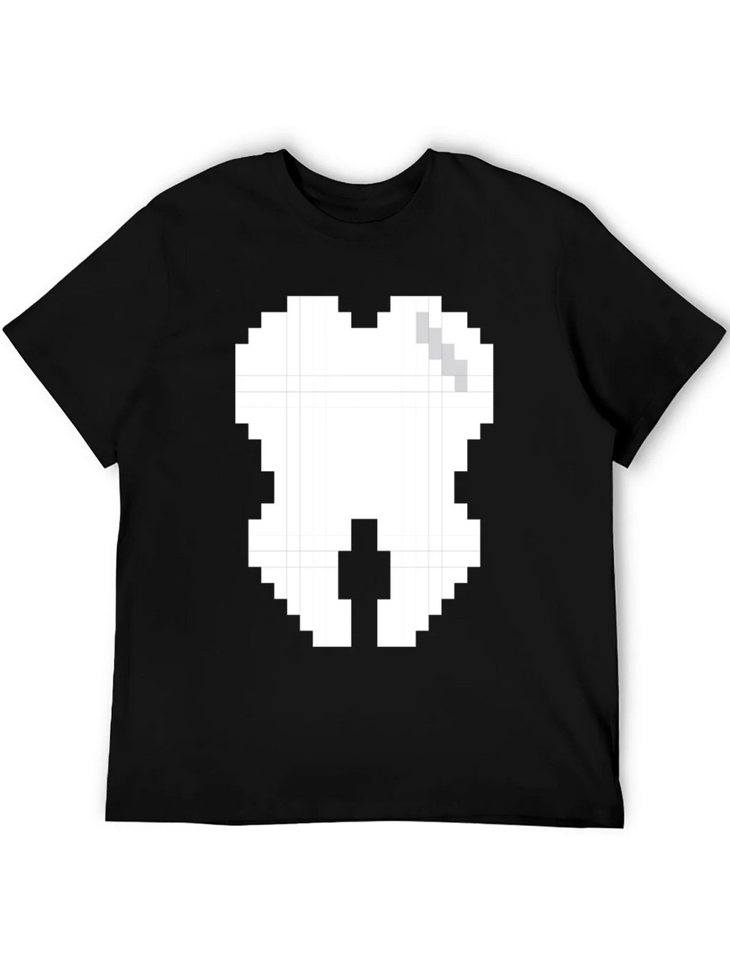 Pixel Tooth Graphic Tee - Black Cotton product image 5