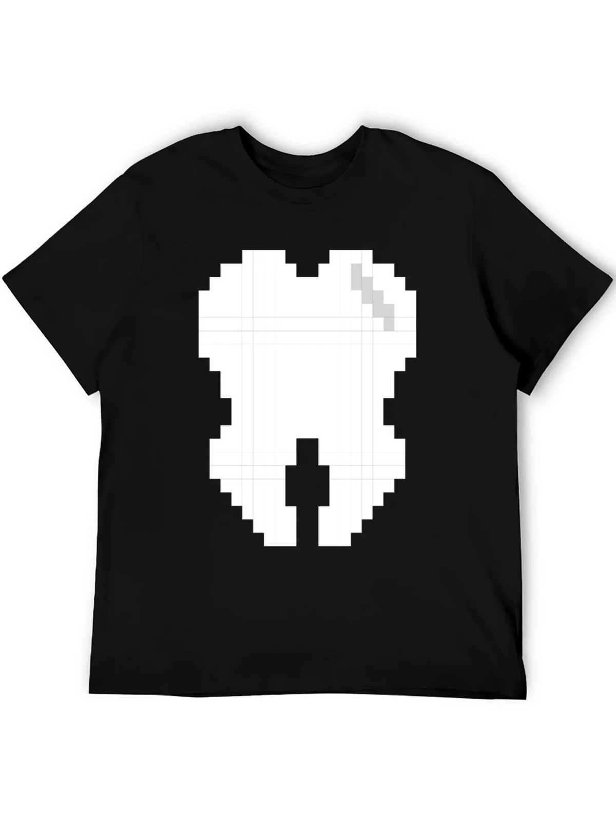 Pixel Tooth Graphic Tee - Black Cotton product image 5