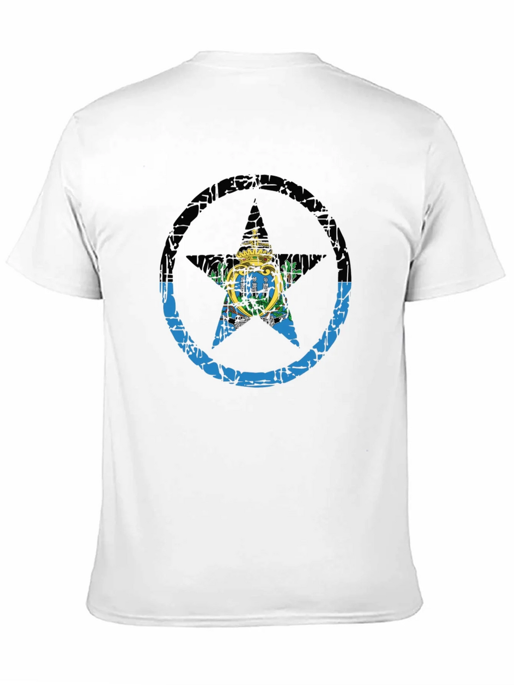 San Marino Flag Star T-Shirt - Distressed Graphic Tee product image 10