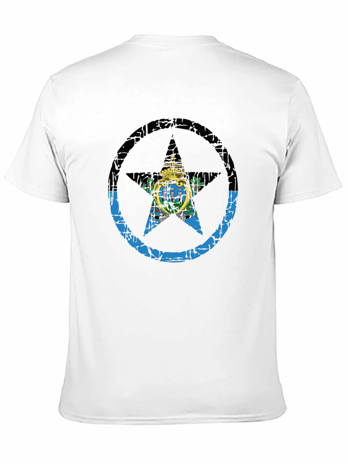 San Marino Flag Star T-Shirt - Distressed Graphic Tee product image 10