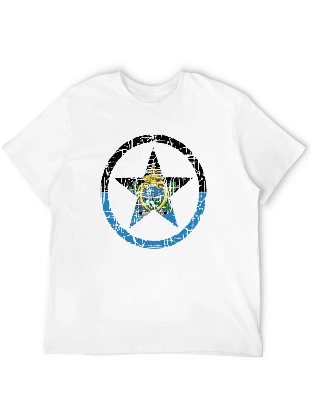 San Marino Flag Star T-Shirt - Distressed Graphic Tee product image 11