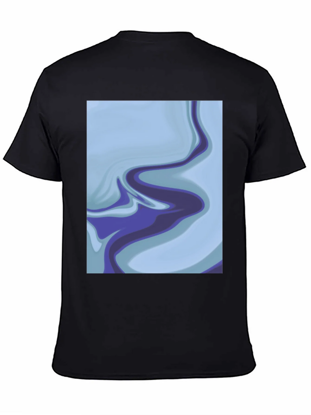 Abstract Marble Swirl Graphic Tee - Soft Black Cotton product image 4