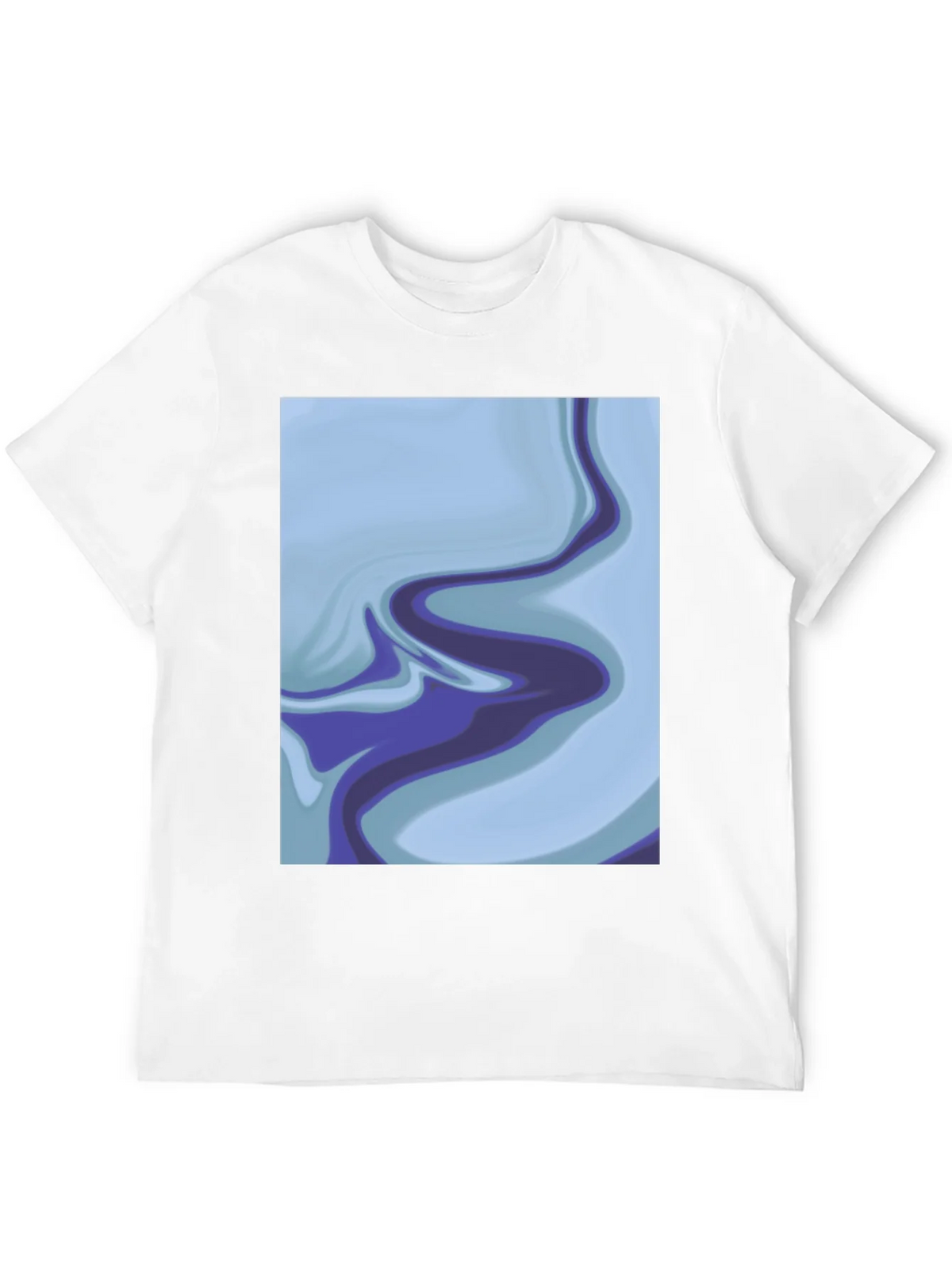 Abstract Marble Swirl Graphic Tee - Soft Black Cotton product image 11