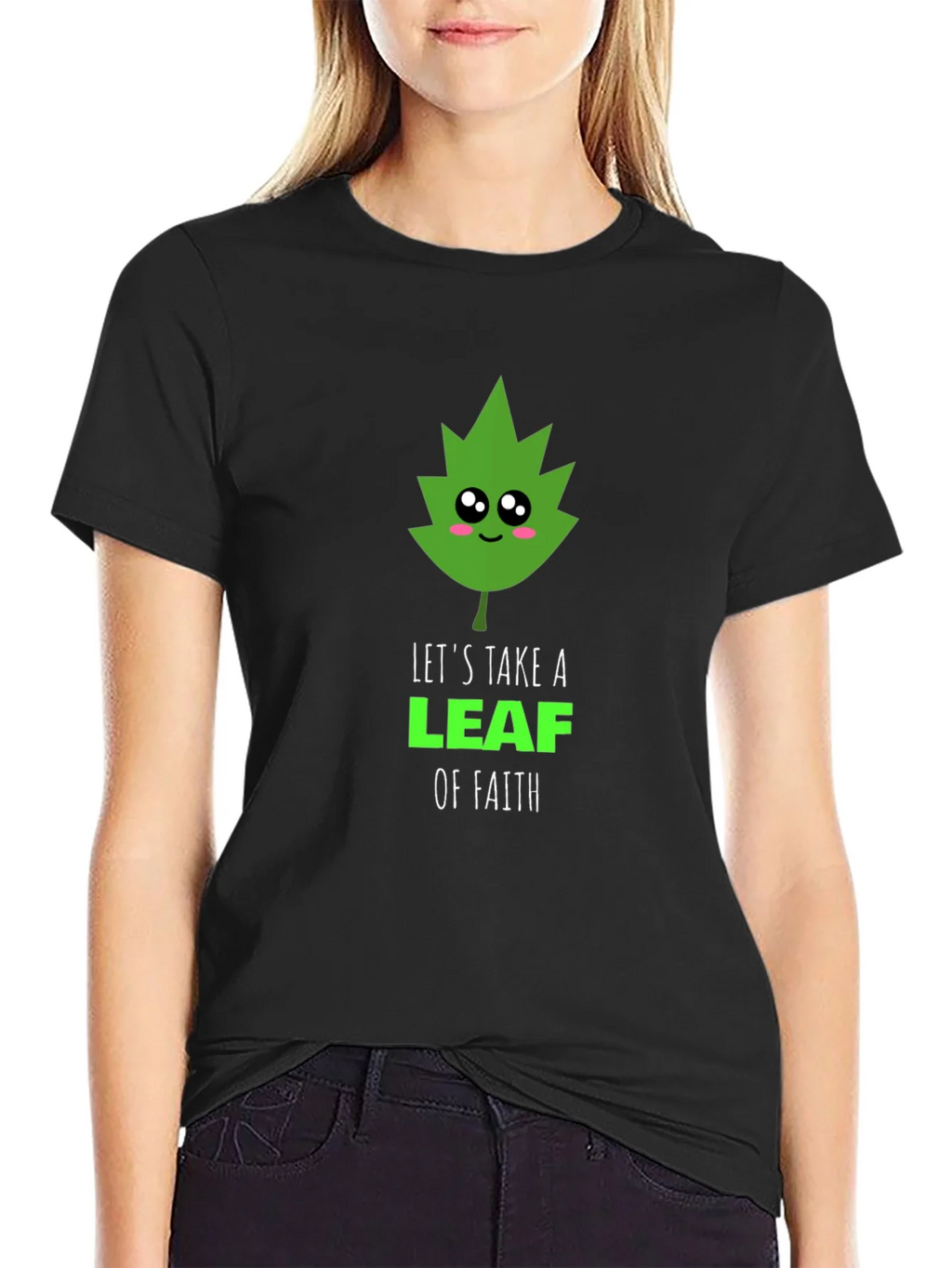 Faith Leaf Graphic Tee - Black product image 1