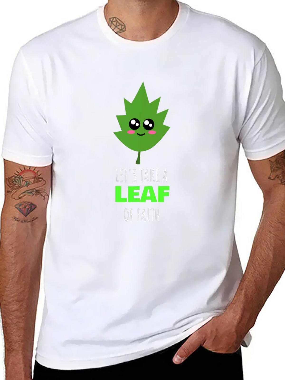 Faith Leaf Graphic Tee - Black product image 3