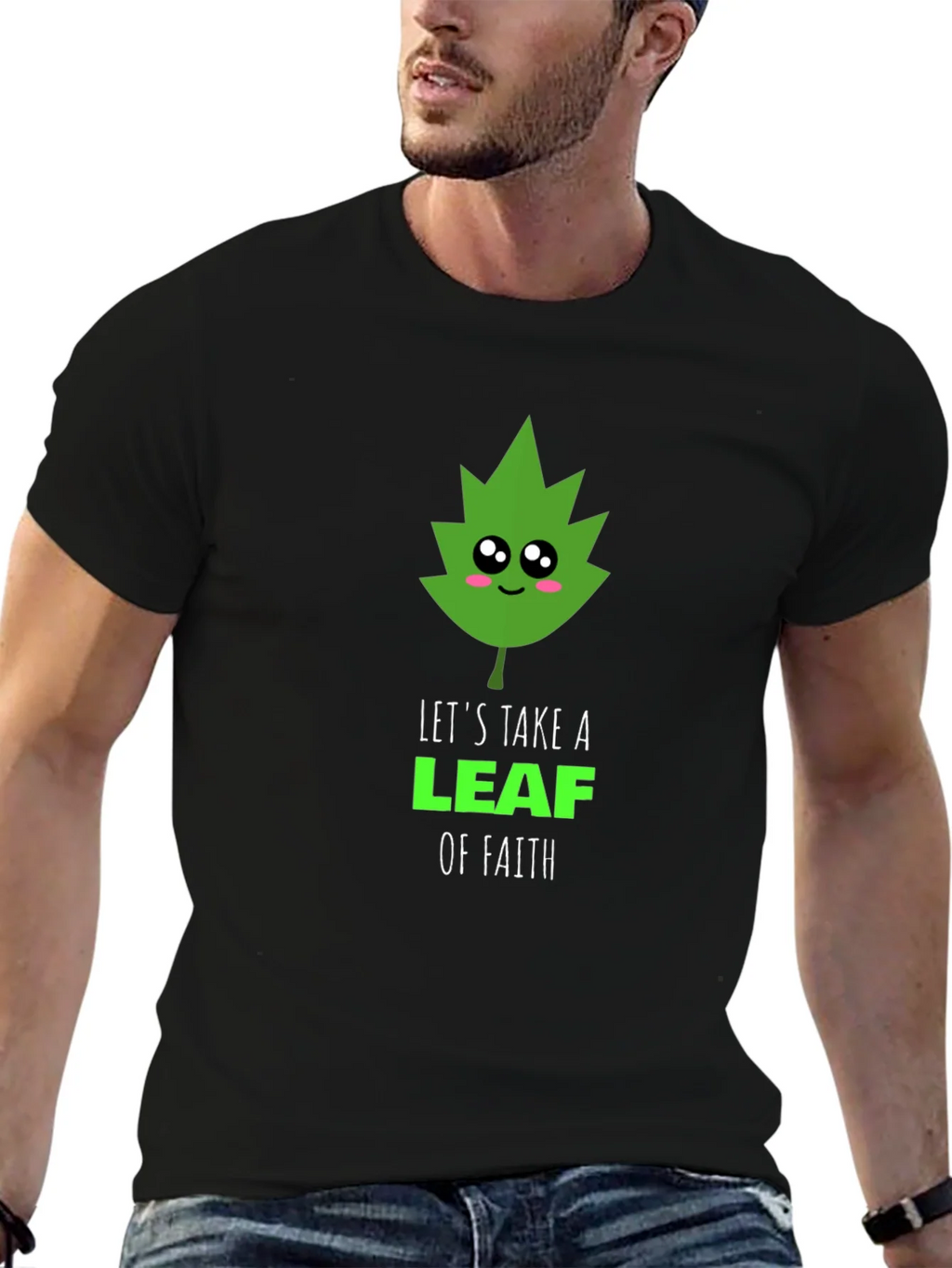 Faith Leaf Graphic Tee - Black product image 2