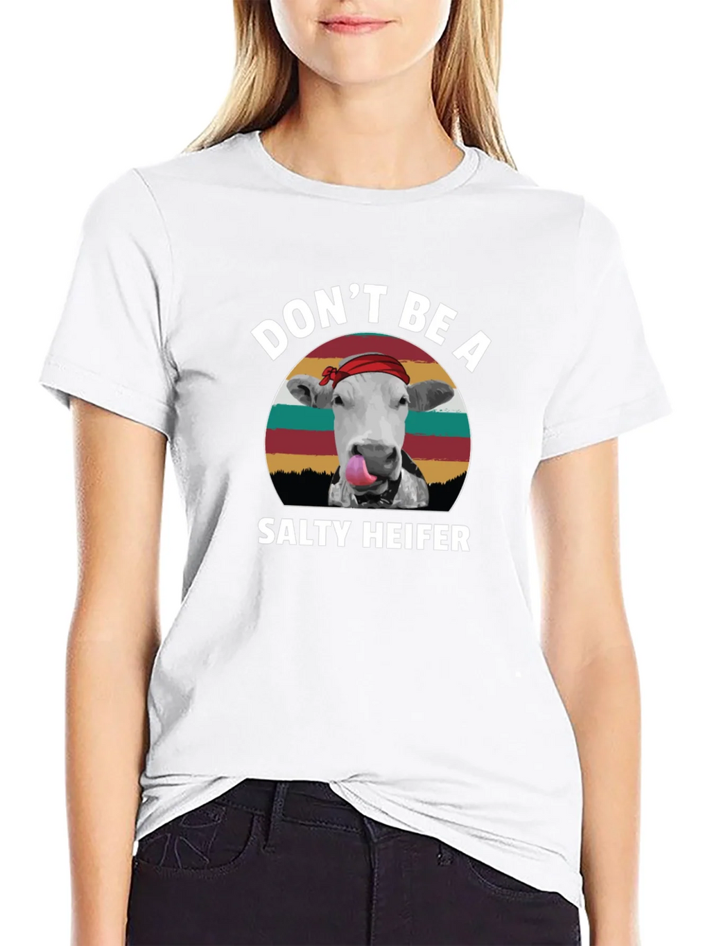 Dont Be A Salty Heifer Black T-Shirt product image 8