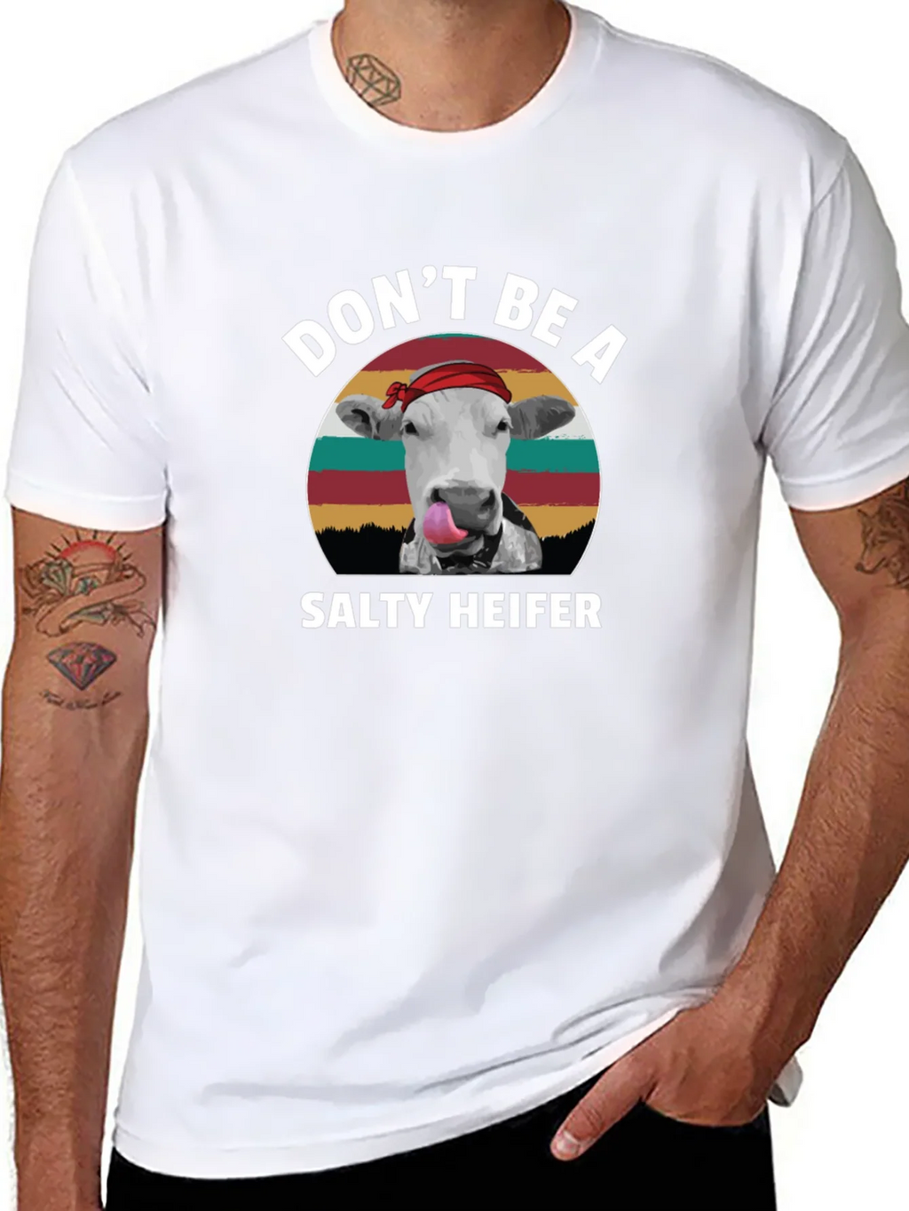 Dont Be A Salty Heifer Black T-Shirt product image 7