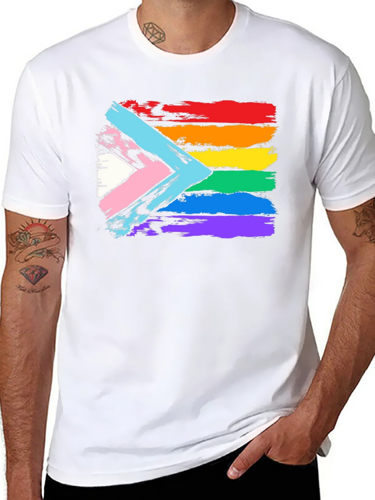 LGBTQ+ Pride Flag Graphic Tee product image 7