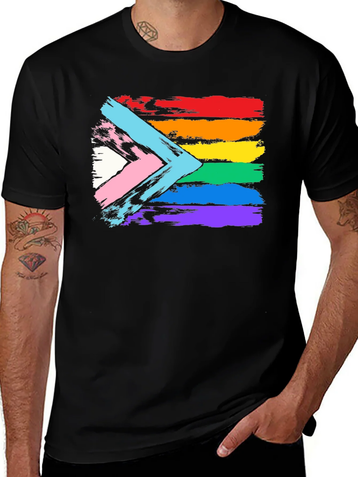 LGBTQ+ Pride Flag Graphic Tee product image 1