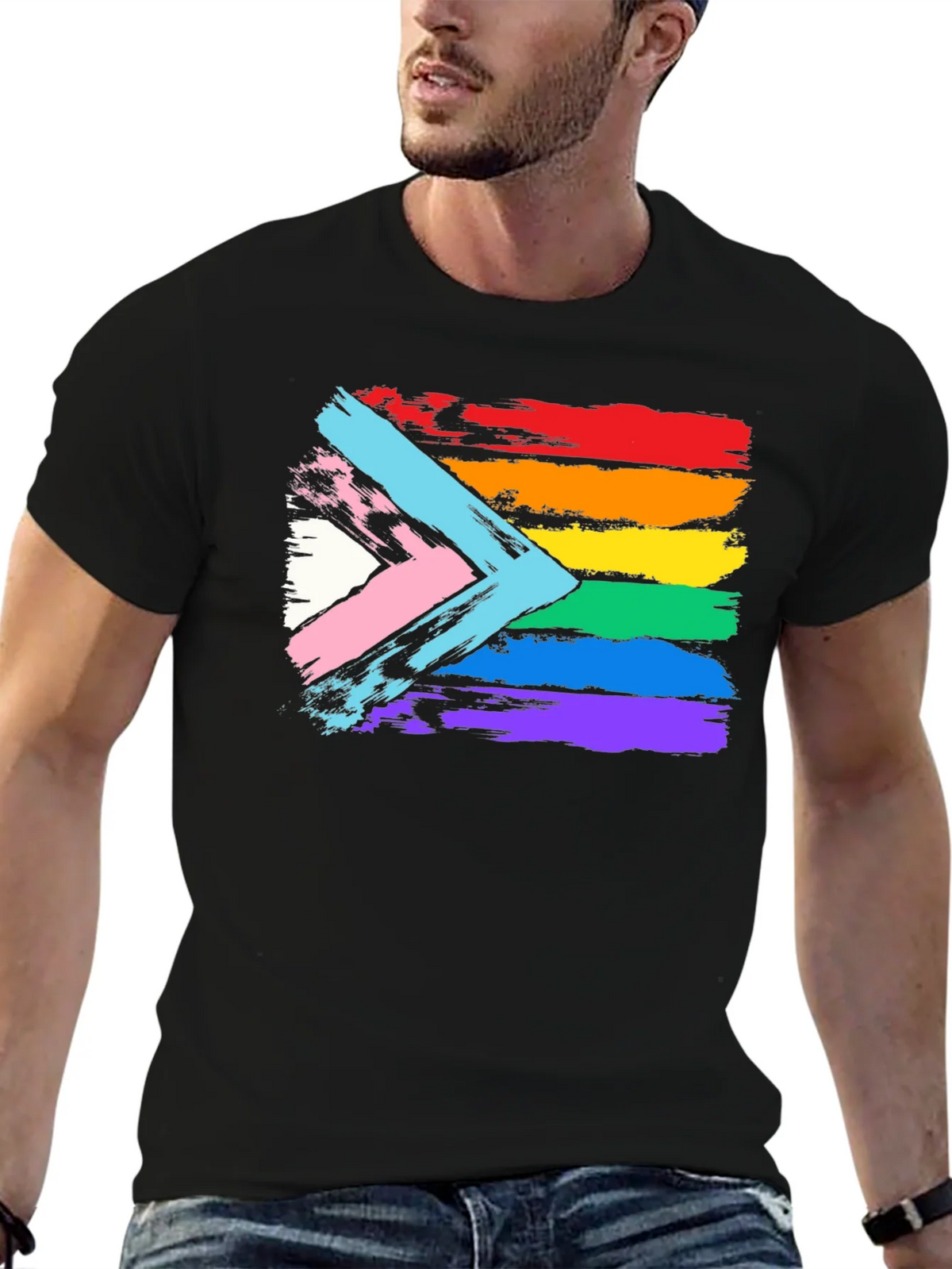 LGBTQ+ Pride Flag Graphic Tee product image 6