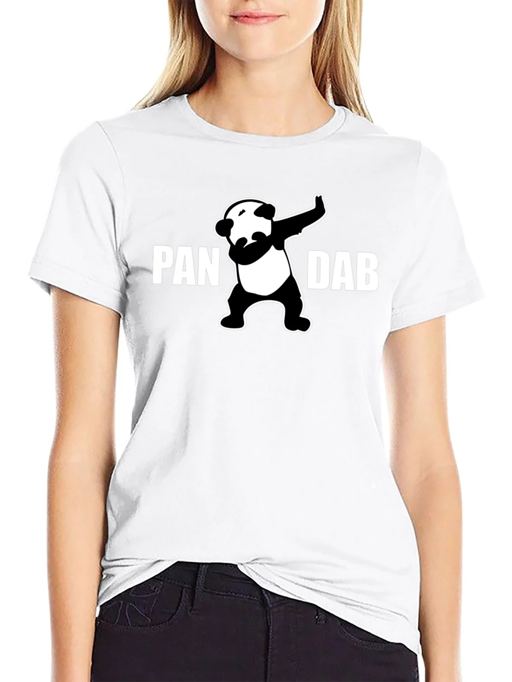 Panda Dab Graphic T-Shirt - Black Crew Neck Tee product image 8