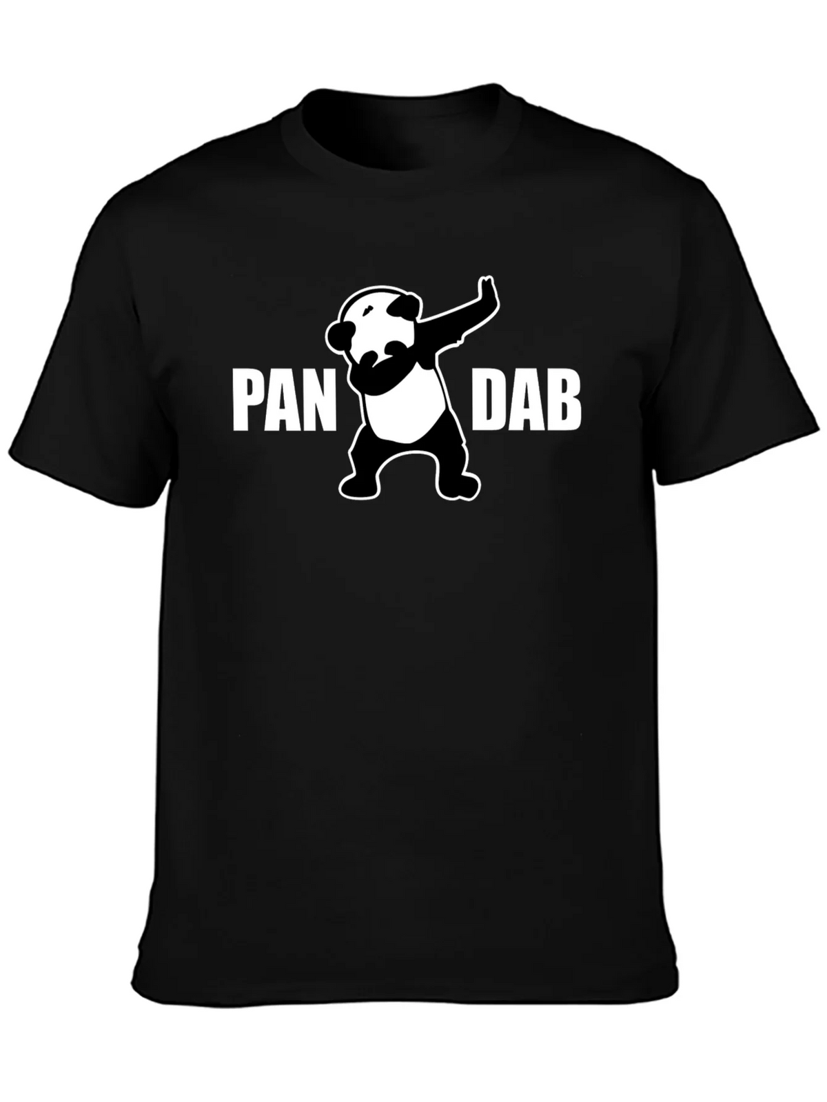 Panda Dab Graphic T-Shirt - Black Crew Neck Tee product image 3