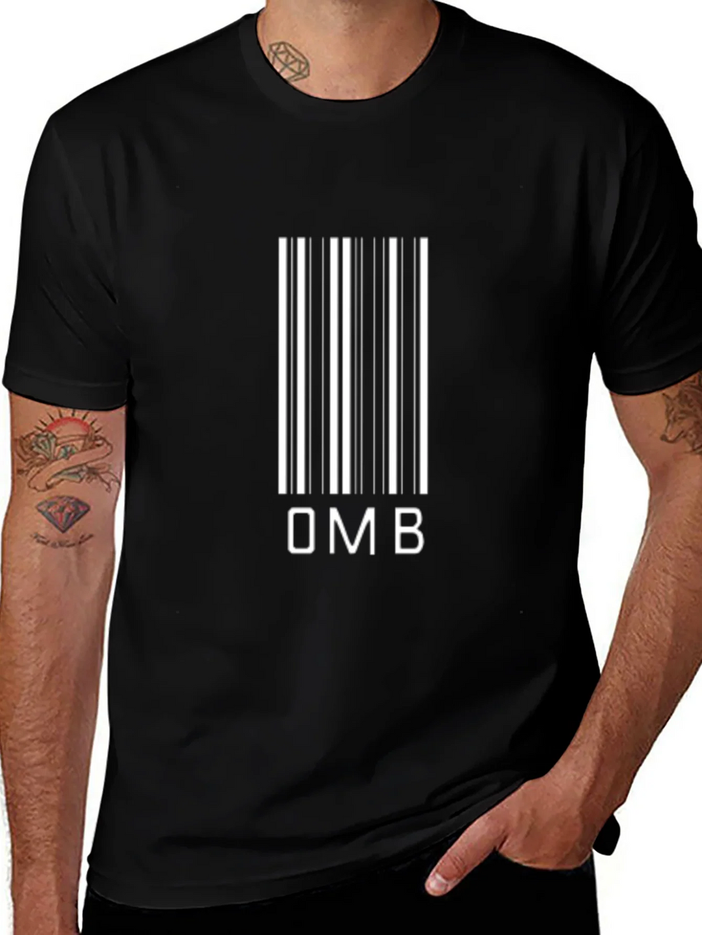 OMB Barcode T-Shirt - Modern Graphic Tee product image 1