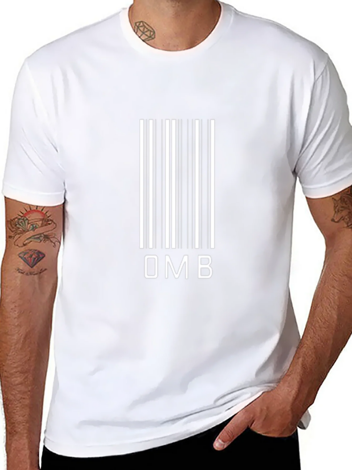OMB Barcode T-Shirt - Modern Graphic Tee product image 7