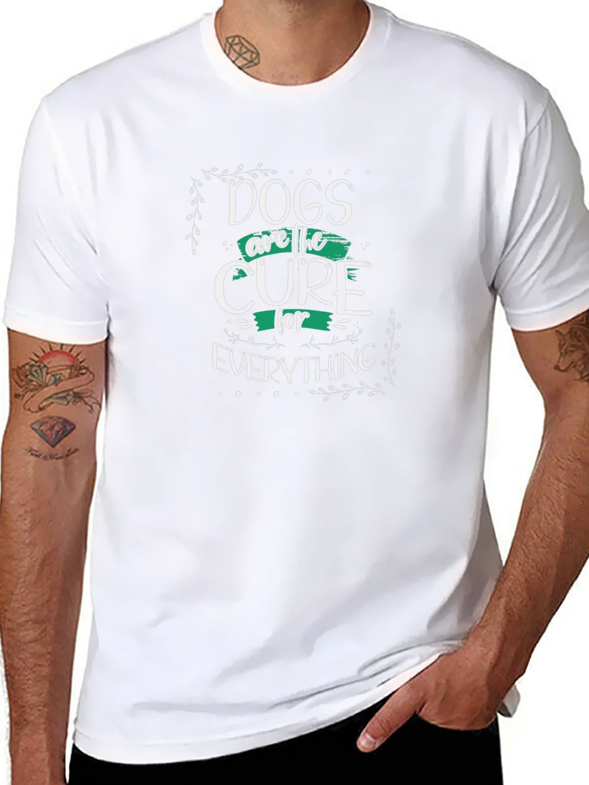 Dogs are the Cure Graphic T-Shirt product image 2