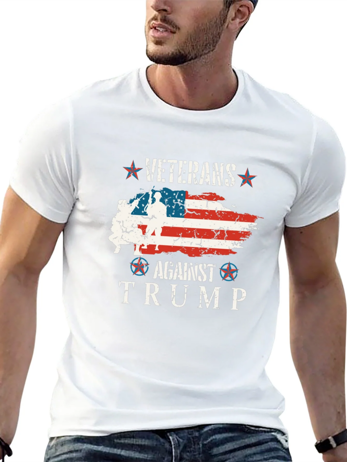 Veterans Against Trump Graphic Tee product image 9