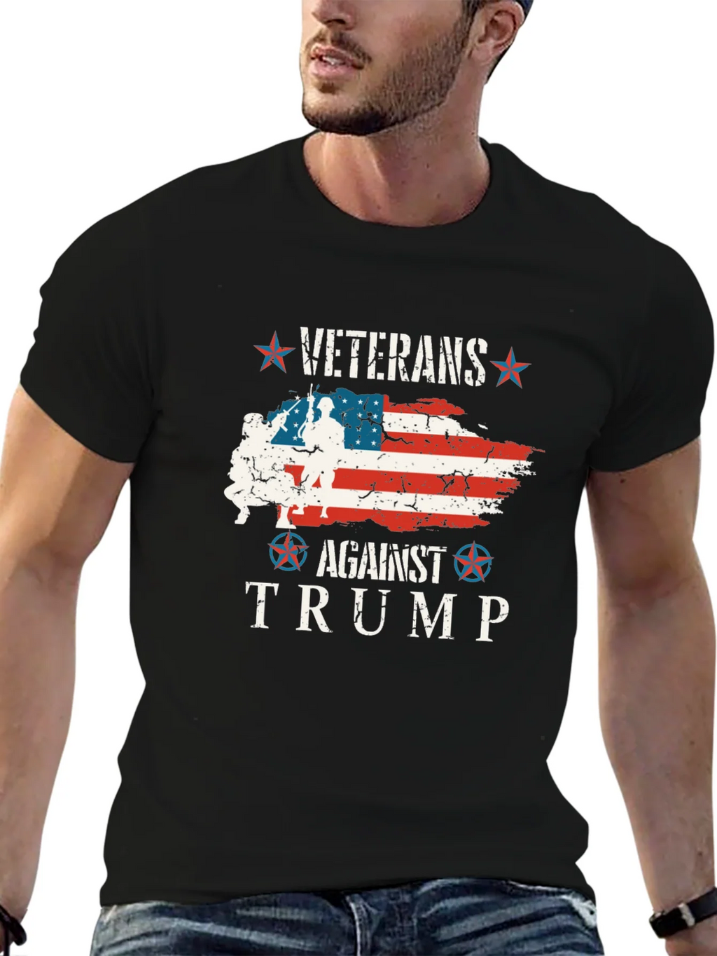 Veterans Against Trump Graphic Tee product image 5