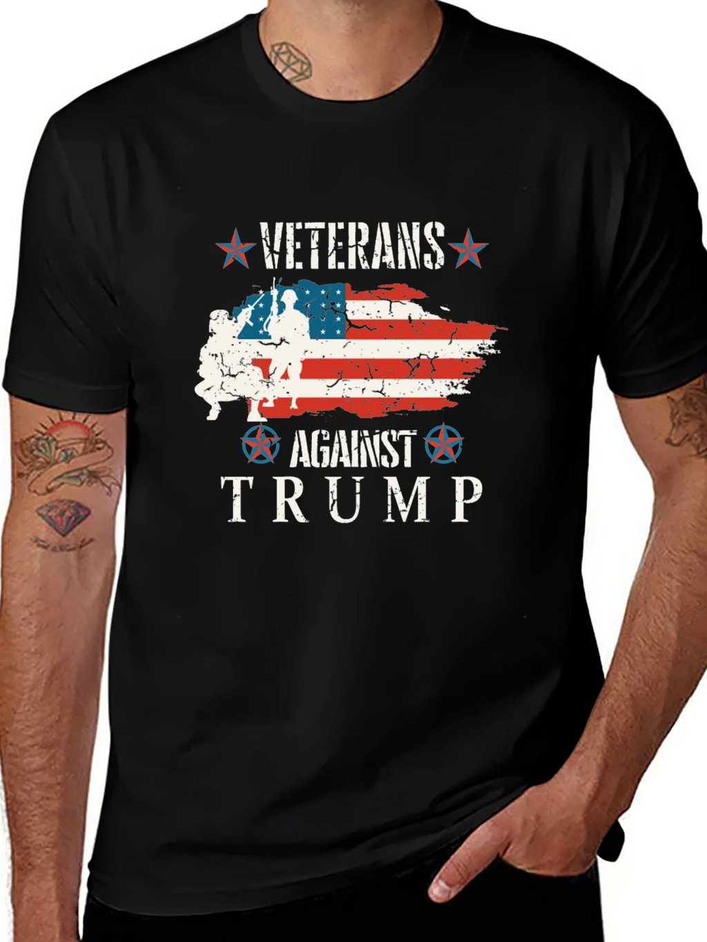 Veterans Against Trump Graphic Tee product image 1