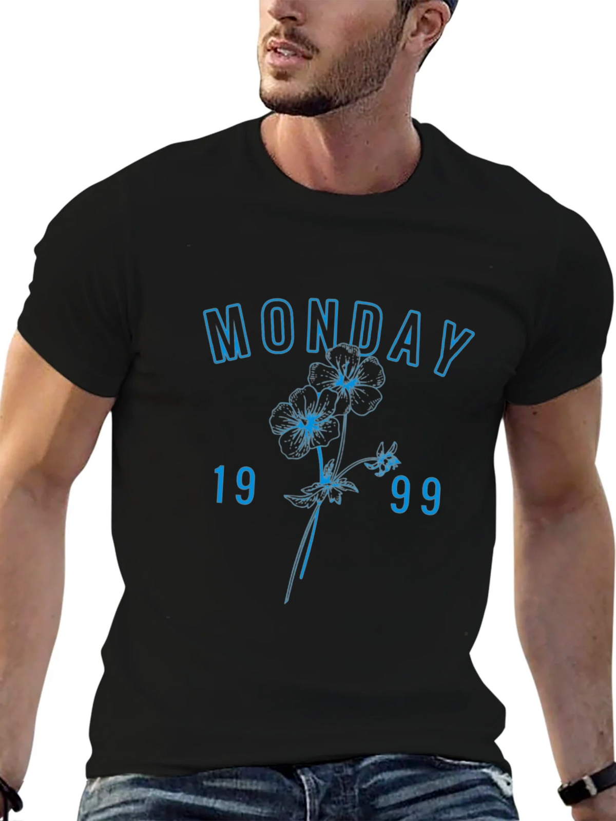 Monday 1999 Floral Graphic Tee - Casual Streetwear product image 5