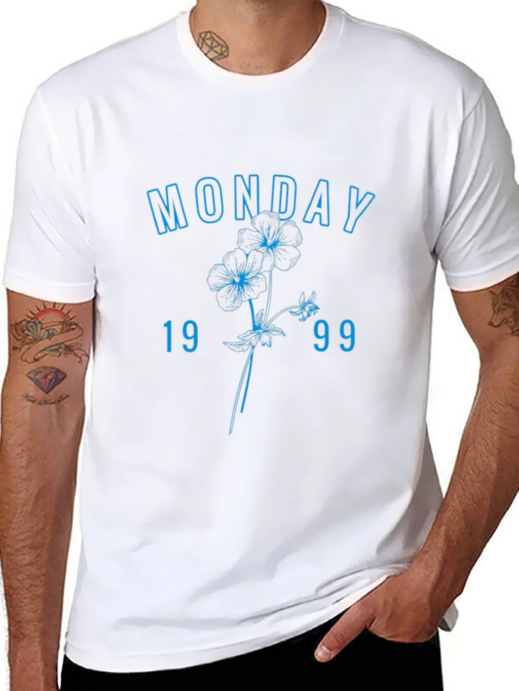 Monday 1999 Floral Graphic Tee - Casual Streetwear product image 6