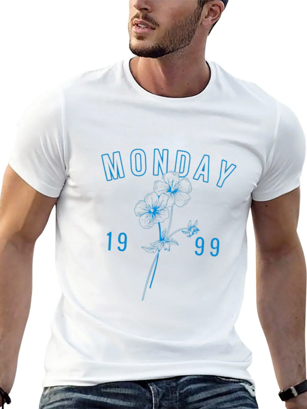 Monday 1999 Floral Graphic Tee - Casual Streetwear product image 11