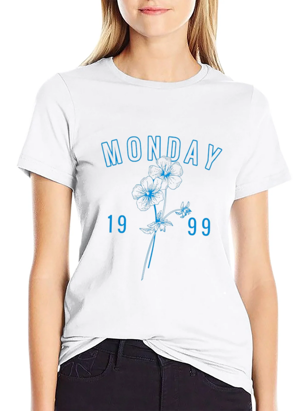 Monday 1999 Floral Graphic Tee - Casual Streetwear product image 7