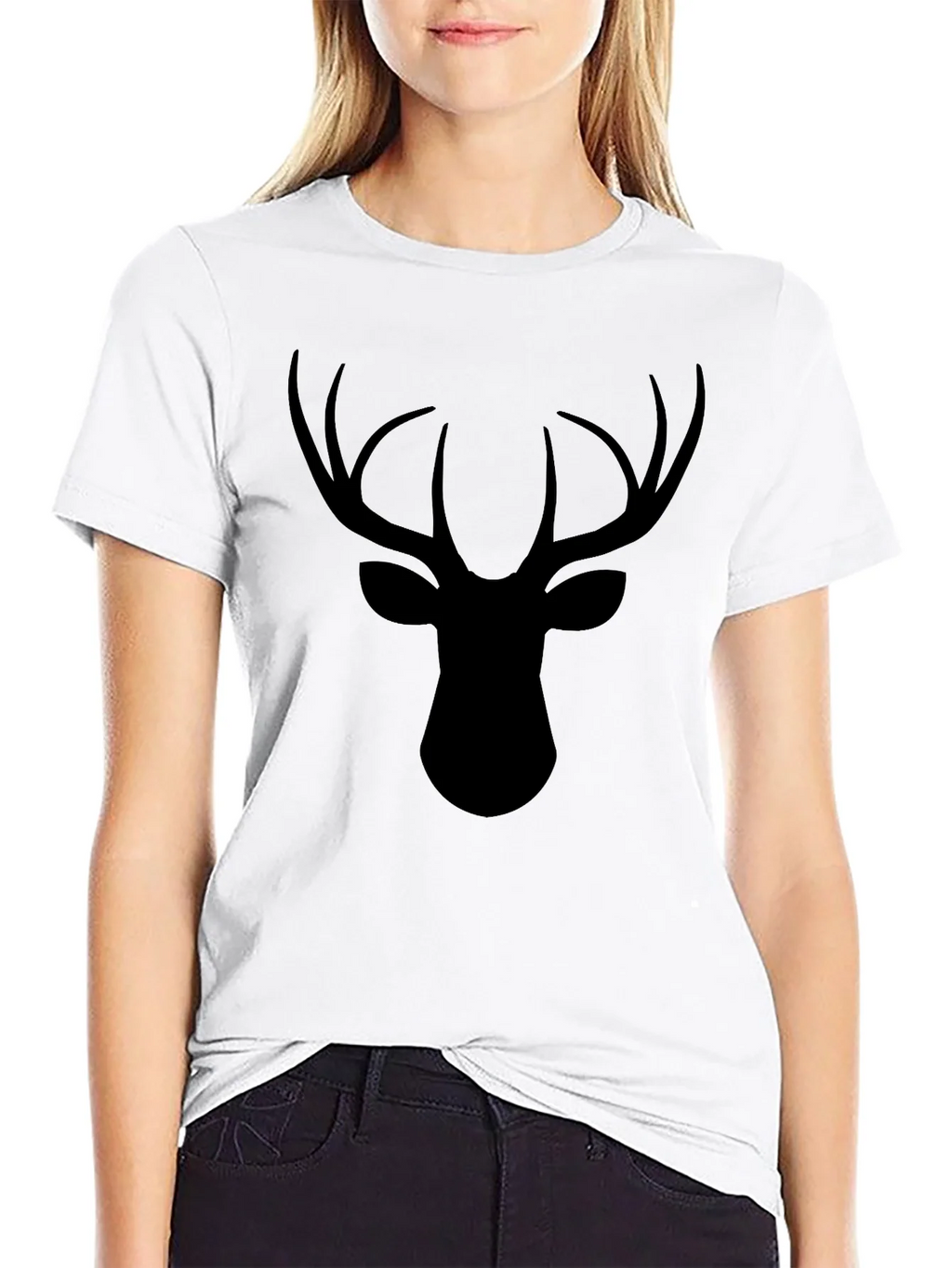 Black Deer Head Graphic Tee product image 8
