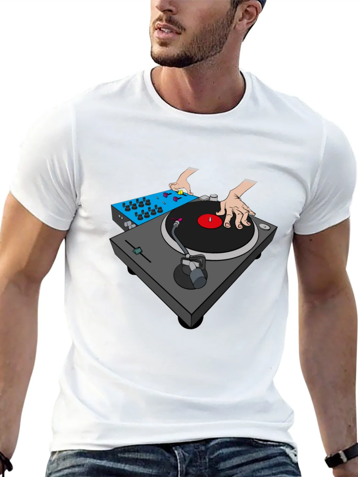DJ Turntable Graphic T-Shirt product image 5