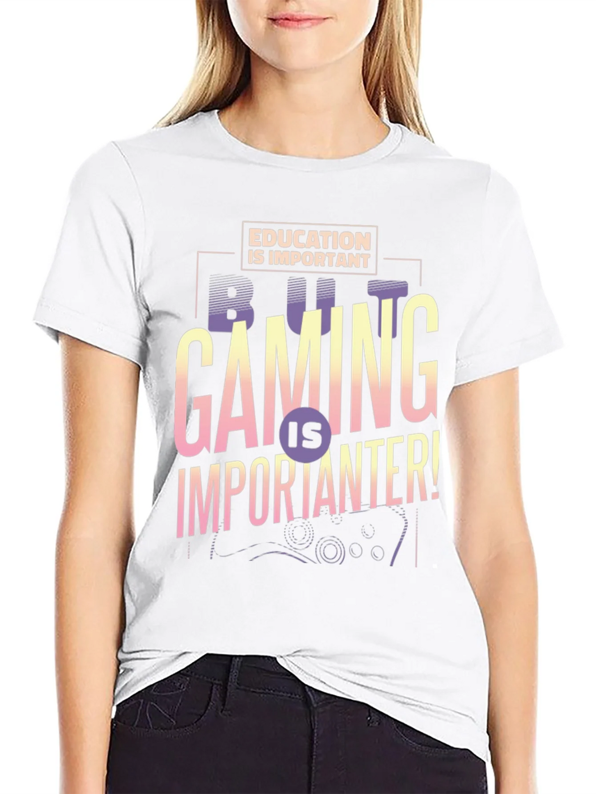 Gaming is Importanter T-Shirt - Gamer Gift product image 8