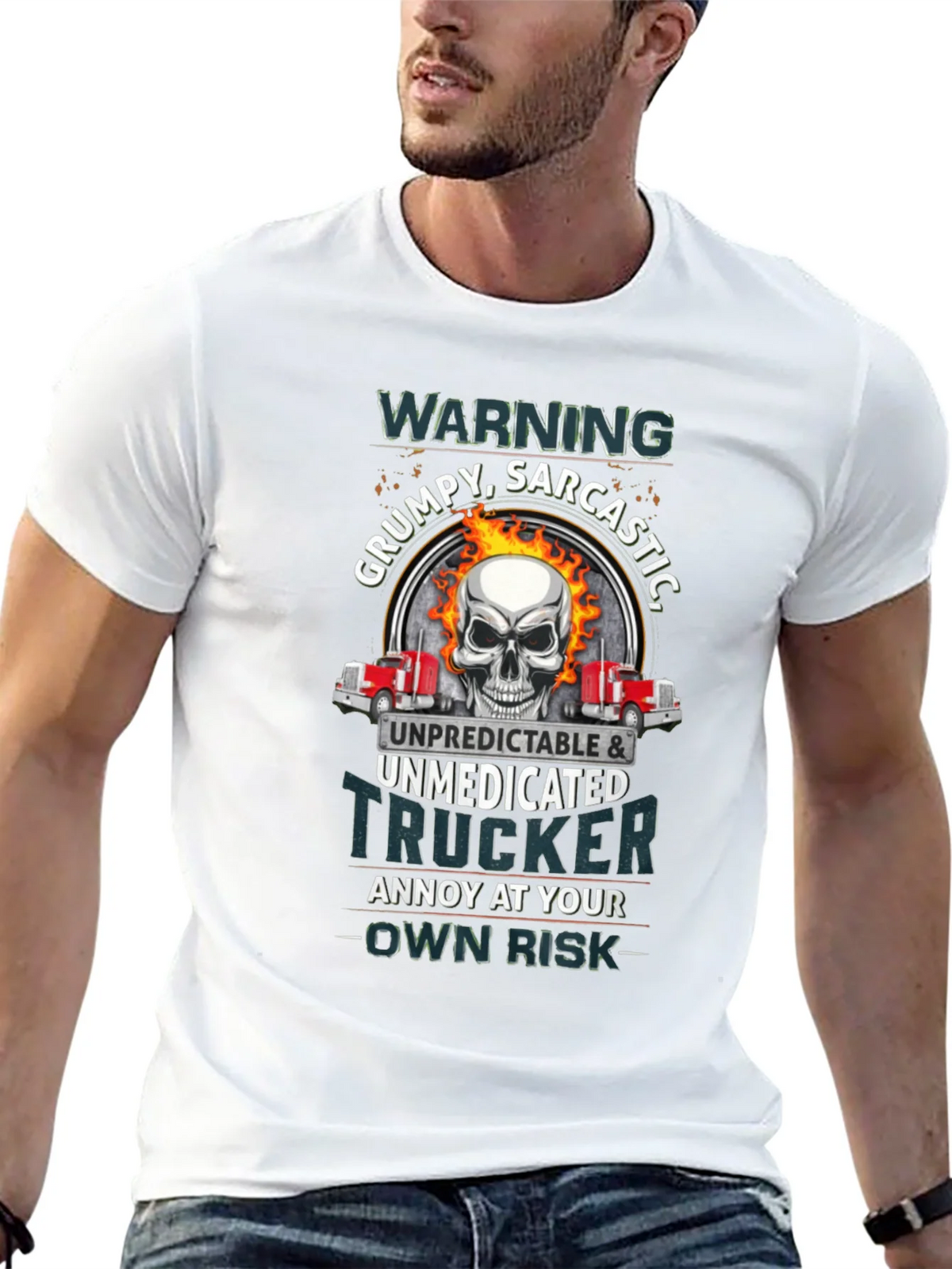 Grumpy Sarcastic Trucker T-Shirt product image 12