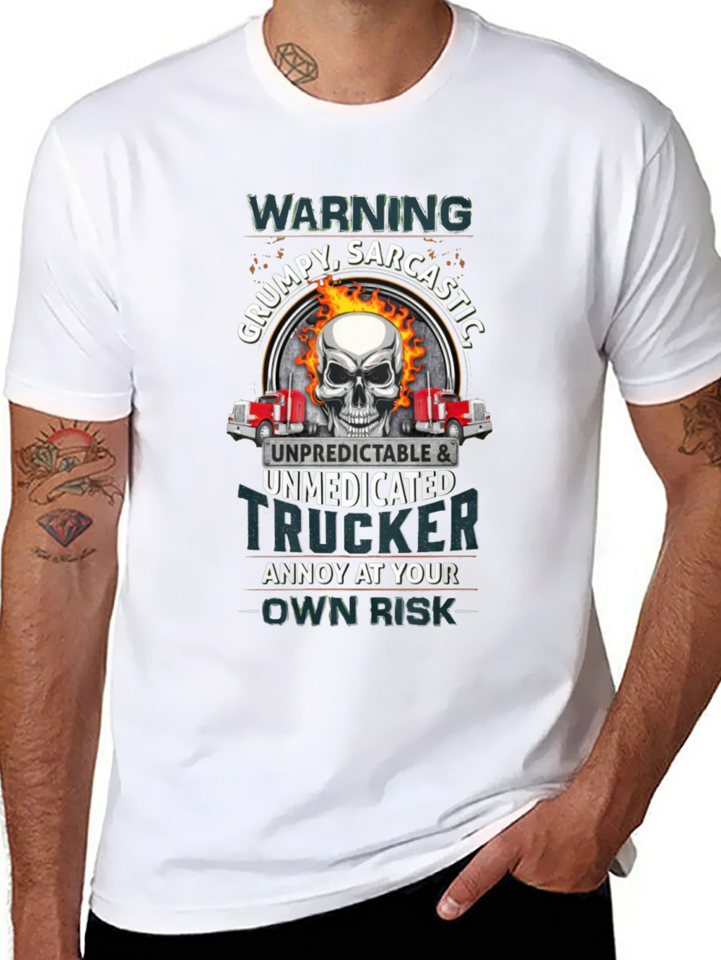 Grumpy Sarcastic Trucker T-Shirt product image 7