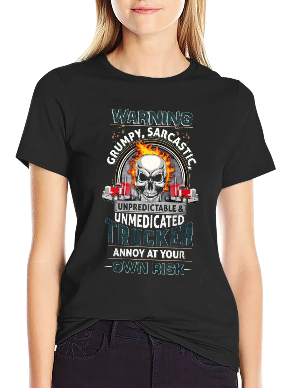 Grumpy Sarcastic Trucker T-Shirt product image 2