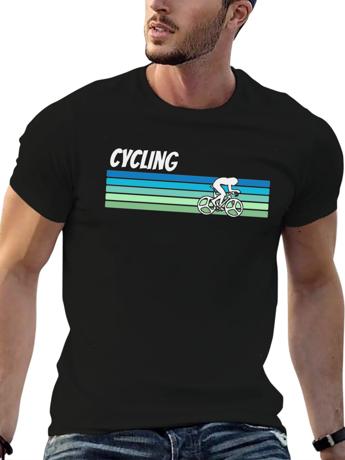 Cycling Retro T-Shirt - Stylish Rider Design product image 6