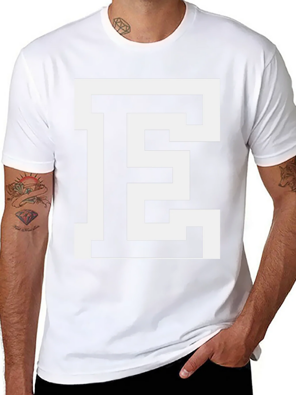 Bold Letter E Graphic Tee - Stylish Black Cotton T-Shirt product image 7