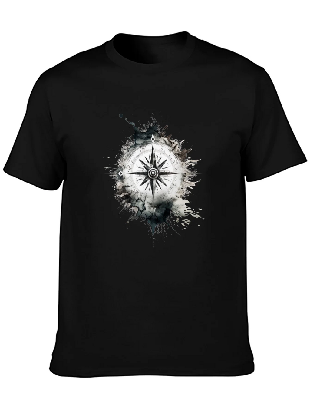 Compass Graphic Tee - Black Cotton Blend product image 2
