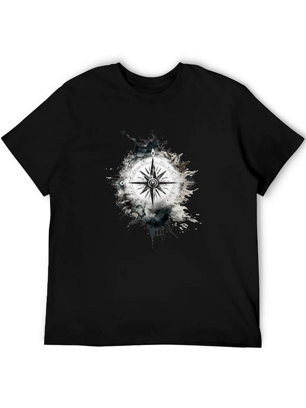 Compass Graphic Tee - Black Cotton Blend product image 3