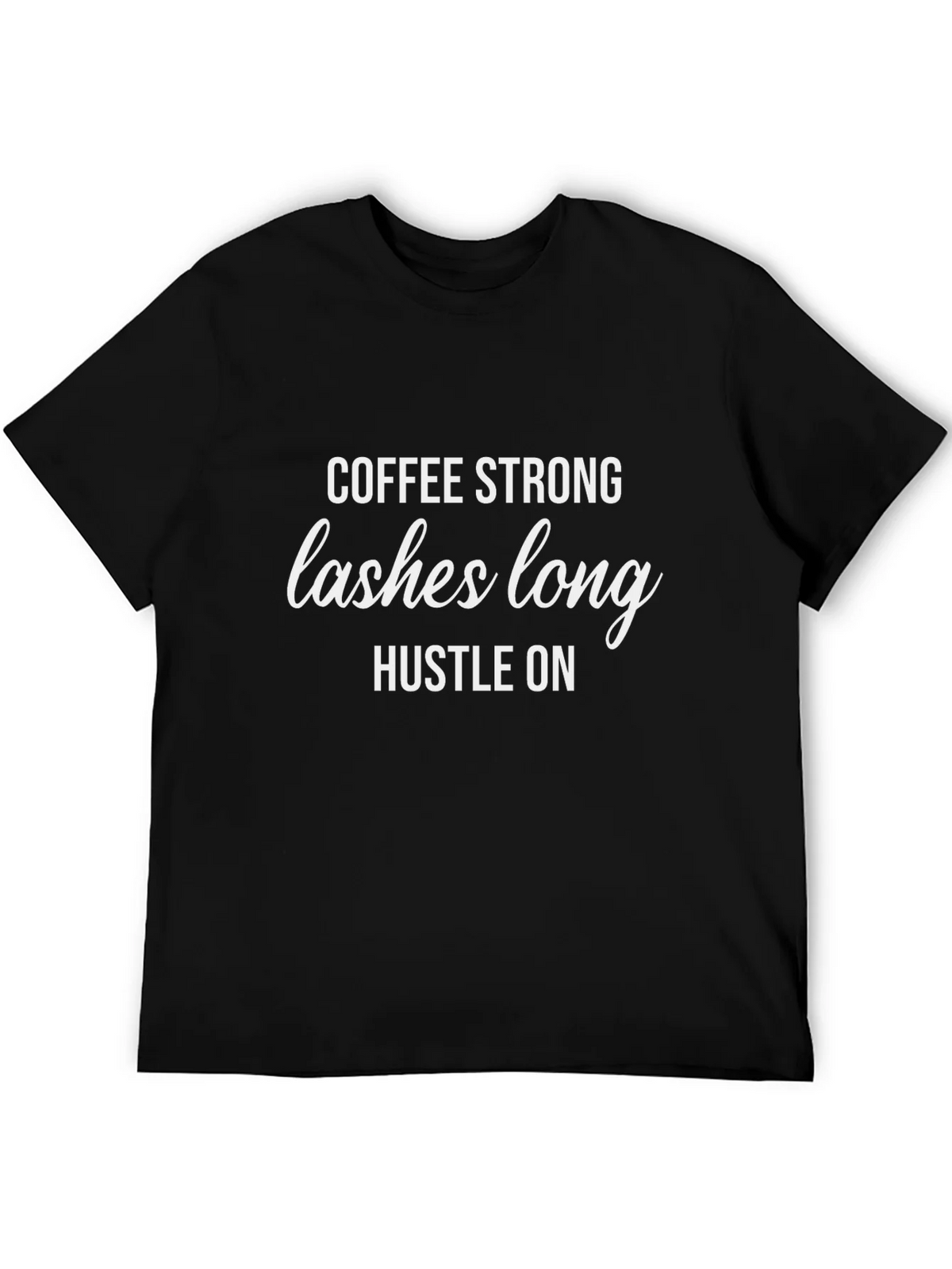Coffee Strong Lashes Long T-Shirt product image 5