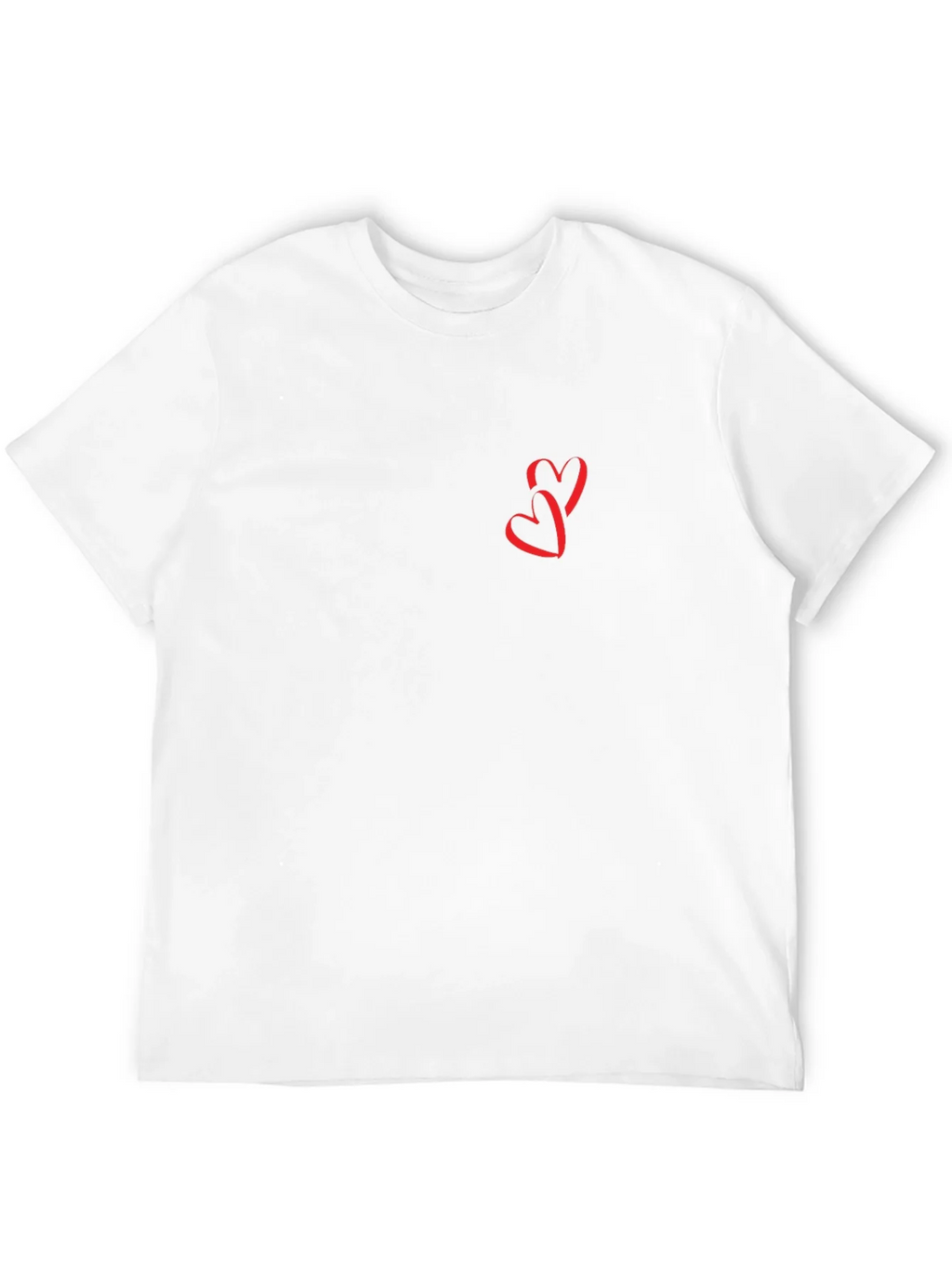 Mens Black T-Shirt with Red Heart Graphic product image 11