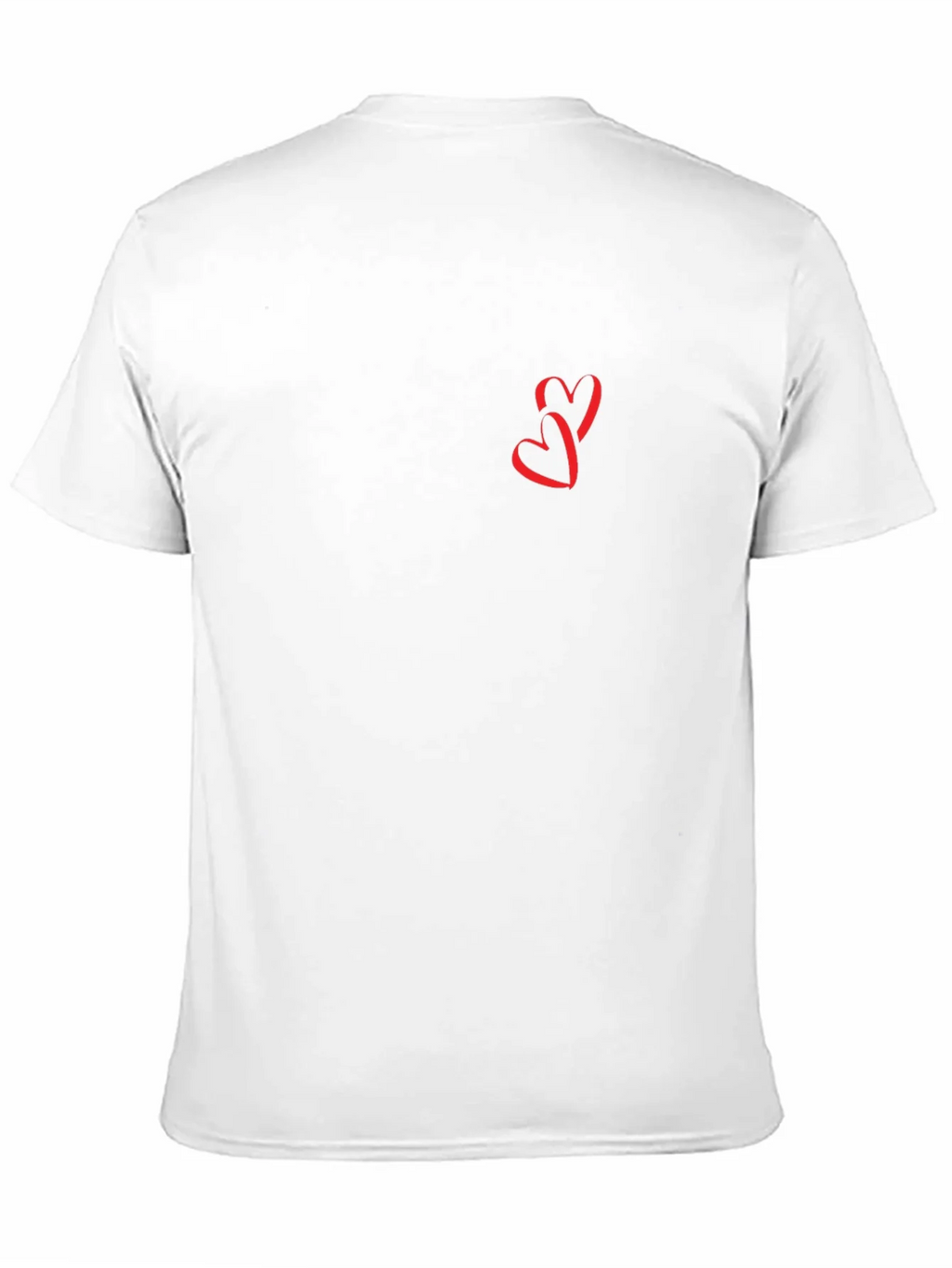 Mens Black T-Shirt with Red Heart Graphic product image 10