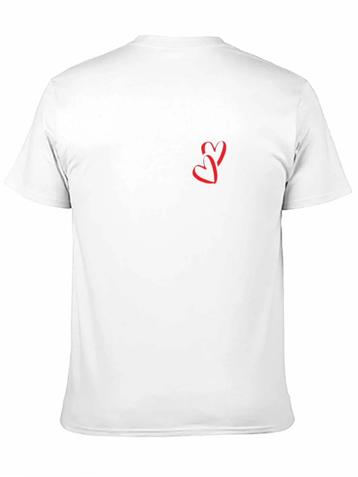 Mens Black T-Shirt with Red Heart Graphic product image 10
