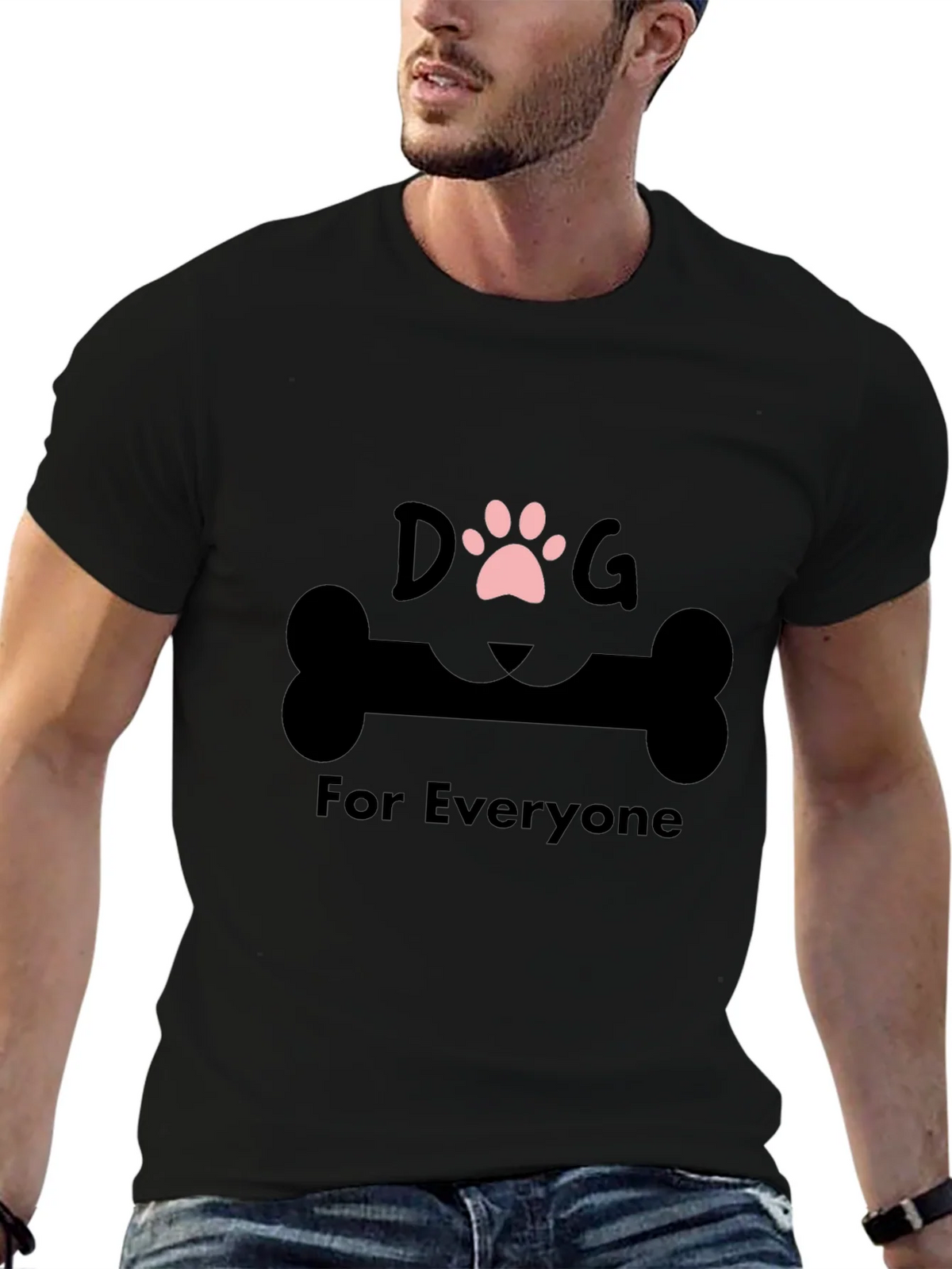 Dog For Everyone T-Shirt - Paw Print Bone Design product image 4