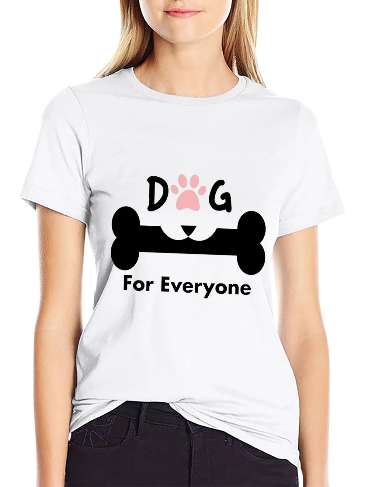 Dog For Everyone T-Shirt - Paw Print Bone Design product image 5